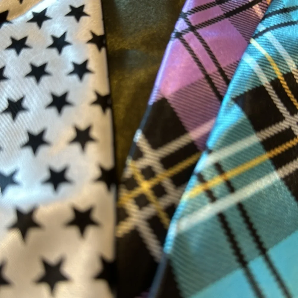 NWOT 10 inch unisex ties set of 4. Attached elastic cord goes under the collar